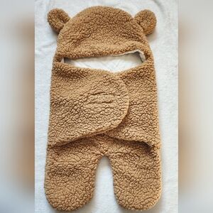 Source Unknown Plush Teddy Bear Sherpa Bunting - Brown